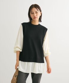 Green Parks 布帛ドッキングニットチュニック