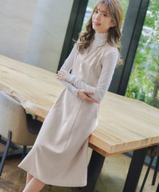 Tiaclasse 【洗える】ラウンドキーネックジャンパースカート