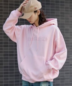 WEGO 【ユニセックス着用ITEM】エンボスステッチロゴプルパーカー