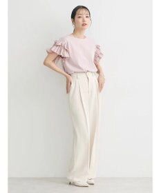 earth music&ecology フリルスリーブカットソー