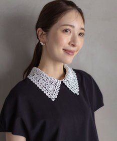 組曲 S 【2WAY】レース襟フレンチテリー カットソー