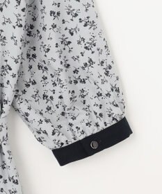 J.PRESS LADIES L 【洗える】 スパンローンフラワー バンドカラー ワンピース