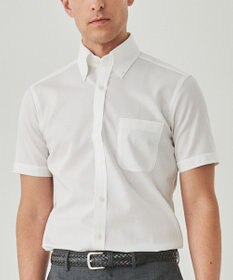 GOTAIRIKU 春夏向け【形態安定】SUMMERPREMIUMPLEATS_ボタンダウンカラー 半袖ドレスシャツ(25年モデル)
