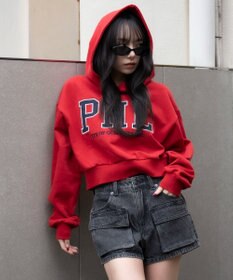 WEGO グラフィックショートプルパーカー