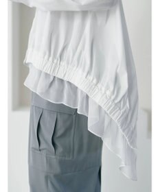 YECCA VECCA シアーMIXアシメシャツ