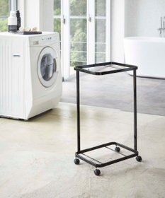 tower ランドリーワゴン+バスケット タワー ブラック