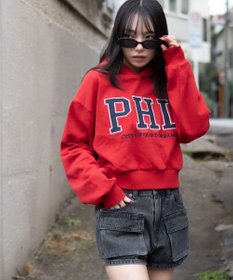 WEGO グラフィックショートプルパーカー