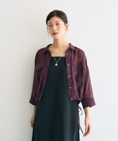 YECCA VECCA 【2点SET】シアーシャツ×Aラインキャミワンピース