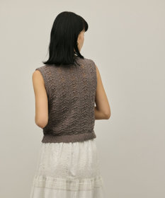 GRACE CONTINENTAL クロシェライクニットジレ