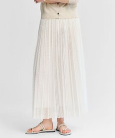 23区 S レース プリーツスカート オフ系