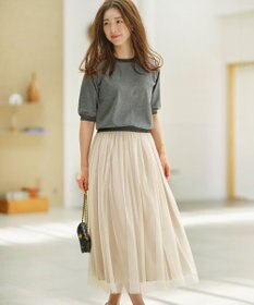 組曲 L 【WEB限定・2SET】シャイニーラメニット×チュールスカート