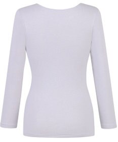 Wing あったかインナー 綿混素材 裏起毛(肌側) よく伸びる素材 ストレッチ性 保温性 【ラクのびサーモ】 ネックせまめ 8分袖 長袖 秋 冬 EL6912 ウイング／ワコール