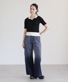 Green Parks ・Ｐｅｔｉｔ　Ｆｌｅｕｒ　バイカラーレイヤードニット