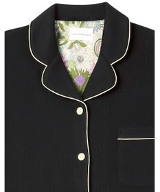 une nana cool 【綿混】ソフトコットンリブ 半袖開襟パジャマ MADE WITH LIBERTY FABRIC