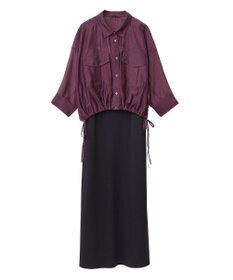 YECCA VECCA 【2点SET】シアーシャツ×Aラインキャミワンピース