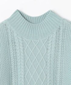 ANY L ソフトタッチケーブルニットチュニック