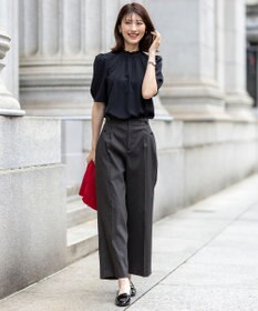 ANY SIS L 【ストレッチ・接触冷感・撥水・UVカット・洗える】エアリーストレッチ ワイドパンツ