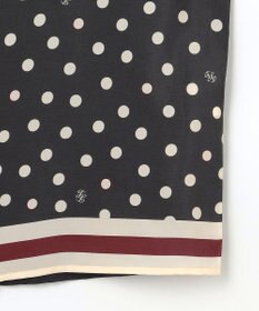 自由区 L 【アンサンブル対応・洗える】ポルカドットプリント カーディガン