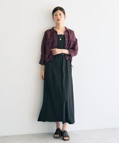 YECCA VECCA 【2点SET】シアーシャツ×Aラインキャミワンピース