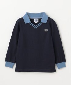 J.PRESS KIDS 【110-130cm】40/2天竺襟付き Vネック ポロシャツ