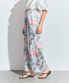 GRACE CONTINENTAL リゾートプリントイージーパンツ