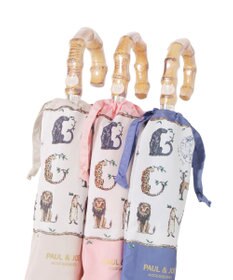 MOONBAT ポール & ジョー (PAUL & JOE ACCESSOIRES) ABC Garden アニマル 折りたたみ傘 竹手元 巾着型傘袋