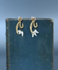 monshiro 【ガラスパール】スズランプチ イヤリング