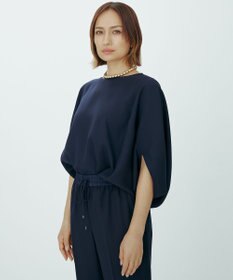 ICB L 【接触冷感・UVケア・速乾・洗える】 FluidBackSatin ドルマンスリーブブラウス