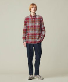 J.PRESS MEN コットンネル マルチチェックシャツ/B.D