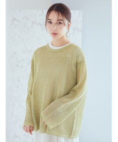 earth music&ecology ラメメッシュプルオーバー