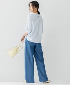 23区 【WEB限定/洗える】23区DENIM ライトダンガリー ワイドパンツ