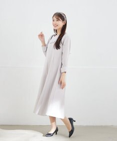 Tiaclasse 【安田美沙子さん着用・洗える】フレアAラインリボンワンピース