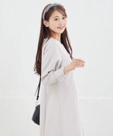 Tiaclasse 【安田美沙子さん着用・洗える】フレアAラインリボンワンピース