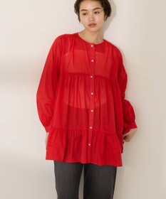 AMERICAN HOLIC シアーティアードロングブラウス