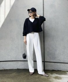 Green Parks ショート丈Ｖネックポンチプルオーバー