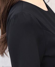 Tiaclasse 【小倉優子さん着用・新色追加・洗える】モノトーンフラワープリントワンピース