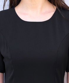 Tiaclasse 【小倉優子さん着用・新色追加・洗える】モノトーンフラワープリントワンピース