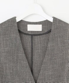 自由区 【洗える】ライトカラミミドル丈 ジレ