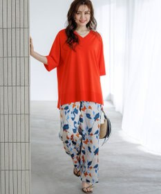 23区 L 【先行予約/WEB&一部店舗限定カラーあり/Lサイズ限定】レーヨンポリエステルストレッチ Vネック ニット