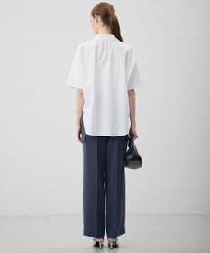 ICB L 【先行予約】ヴィンテージスパンブロード シャツカラードルマンスリーブブラウス