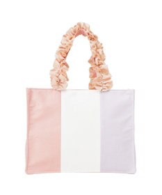 Maison de FLEUR トリコロールフリルハンドルトートバッグ
