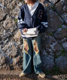 WEGO レタードカーディガン