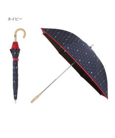 MOONBAT POLO RALPH LAUREN（ポロ ラルフローレン）晴雨兼用日傘 ドット 長傘 遮光率100％ 遮熱 UV
