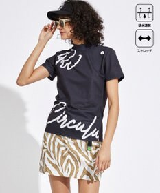 PW CIRCULUS 【吸水速乾 / 伸縮性抜群】【WOMEN】筆記体ロゴ COOLベンチレーションモック T