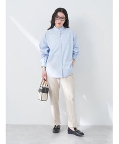 earth music&ecology Ｔ／Ｃ　スタンドフリルブラウス