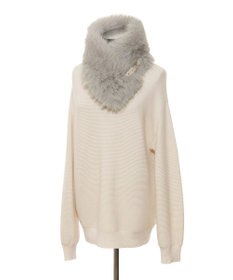 MOONBAT 【WEB限定】FURLA ベルト付きリッチフェイクファーマフラー