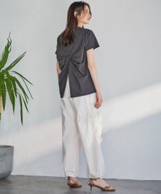 23区 【SLOW/一部店舗限定】MVSコットン バックデザイン Tシャツ