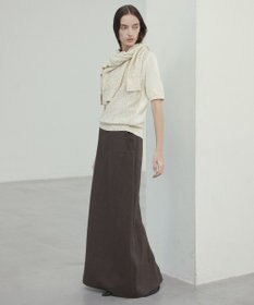 BEIGE， 【洗える】FENNEL / コットンスパンコール半袖ニット