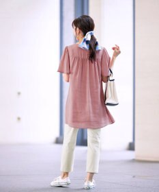 Tiaclasse フレアスリーブチュニックブラウス