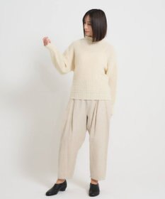 muuc 〈天然素材の上質なモヘヤ〉アルパカモヘヤ畦編みプルオーバー〈日本製〉